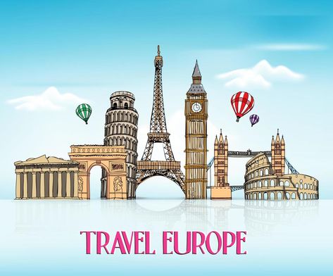 Europe Landmarks, Michelin Star Restaurant, Travel Outfit Summer, Europe Map, Michelin Star, Famous Landmarks, Famous Places, Travel Maps, Travel Europe