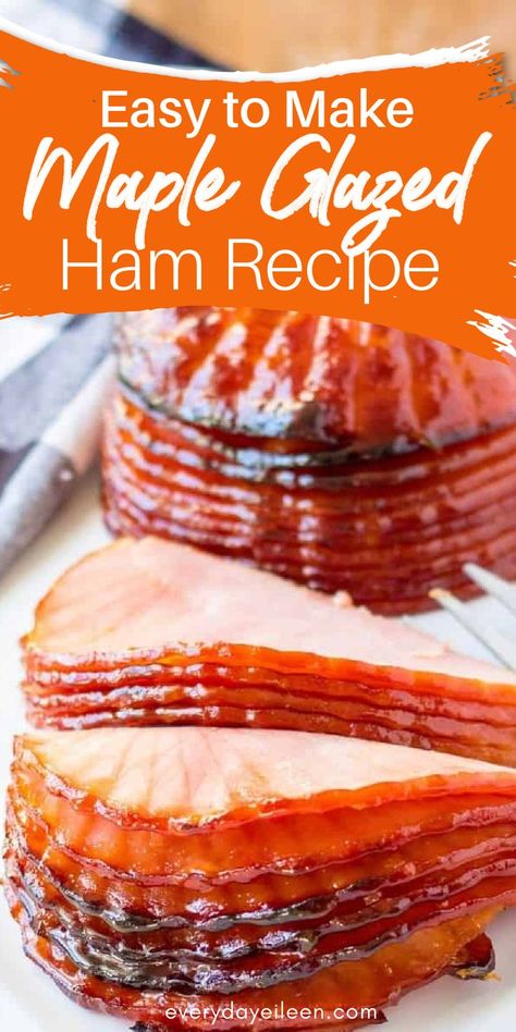 Best Glazed Ham Recipe, Pre Cooked Ham Recipes, Boneless Ham Recipe, Maple Glazed Ham Recipes, Recipes With Cooked Ham, Mustard Glazed Ham, Easy Ham Recipes, Amazing Sandwiches, Easy Ham Glaze