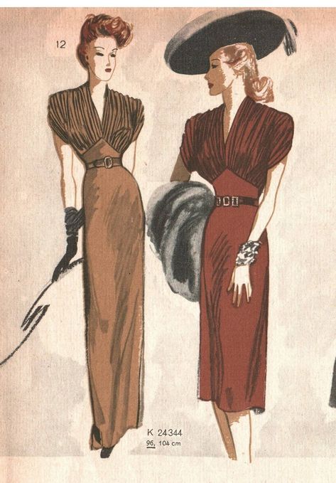 1930s Formal Dress, Nice Red Dress, Evening Gown Pattern, Evening Dress Sewing Patterns, 1940s Women, Vintage Fashion 1930s, Blithe Spirit, Gathered Bodice, 40s Fashion