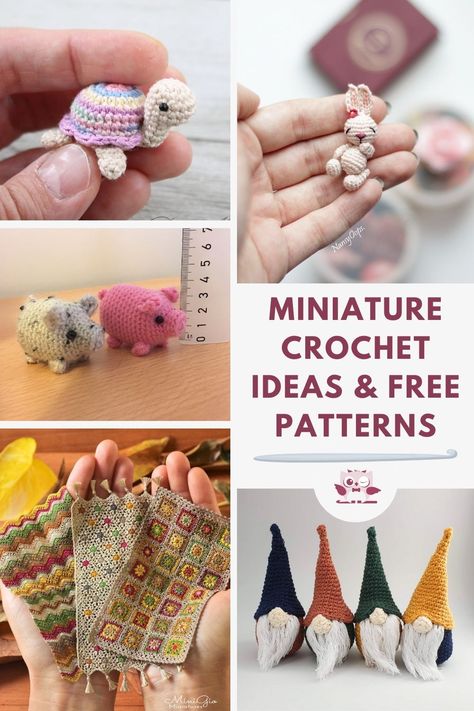 Dive into the enchanting world of micro crochet! Craft tiny wonders that will test your skills and patience. Discover delightful patterns and expert tips on the perfect hook and thread choices. Whether you're a pro or just starting, these miniature marvels await. Let’s begin our tiny crafting adventure! Crochet Thread Patterns, Miniature Knitting, Miniature Crochet, Micro Crochet, Microcar, Crochet Stitches Guide, Crochet Keychain Pattern, Easy Crochet Stitches, Crochet Amigurumi Free Patterns