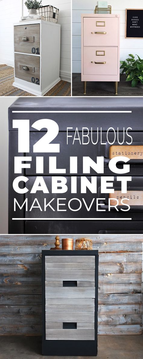 Head on over to this blog post and you will be amazed at what you can do with an old filing cabinet! Check out these 12 Fabulous Filing Cabinet Makeovers! #filingcabinetmakeovers #DIYfilingcabinets #DIYfilingcabinetmakeovers #DIYhomedecor #DIY #filingcabinets Diy Filing Cabinet, Old Filing Cabinet, Filing Cabinet Makeover, Filing Cabinet Organization, File Cabinet Makeover, Filing Cabinets, Cabinet Makeover, Makeover Ideas, Diy Desk