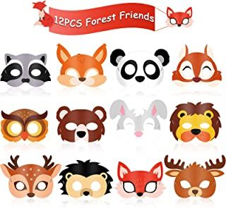 Amazon.co.uk: forest friends - Prime Eligible: Toys Store Woodland Birthday Decorations, Animal Masks For Kids, Masks For Kids, Woodland Animals Theme, Felt Mask, Woodland Birthday, Animal Birthday Party, Costume Themes, Animal Masks