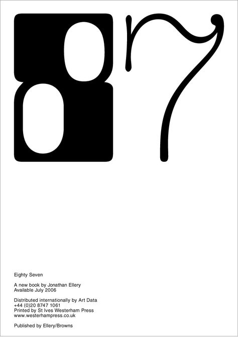 87 - Jonathan Ellery. Graphic Trends, Graphic Design Books, Graphic Design Pattern, Typographic Design, Typography Letters, Graphic Design Posters, Book Design, Poster Design, Pattern Design