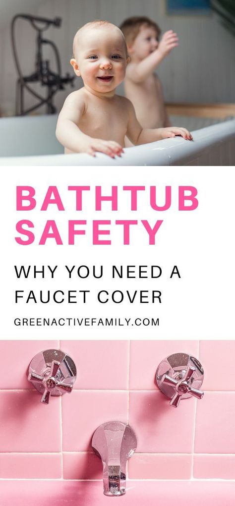 Learn how to keep your child or baby safe when they are taking a bath by using bath spout safety covers. Using a bath faucet safety cover is a great hack for child proofing your bathtub. This essential piece of bathroom equipment removes the sharp edges and angles that can injure your toddler or baby during a slip or fall. We review the best brands to find the top 3 non-toxic bath tub spout covers  #bathroomsafety #bathtubsafety #kids #babies #equipment Bath Spout Cover, Bathroom Equipment, Parenting Illustration, Bathtub Spout, Bath Spout, Baby Life Hacks, Baby Cleaning Products, Intentional Parenting, Baby Bath Tub