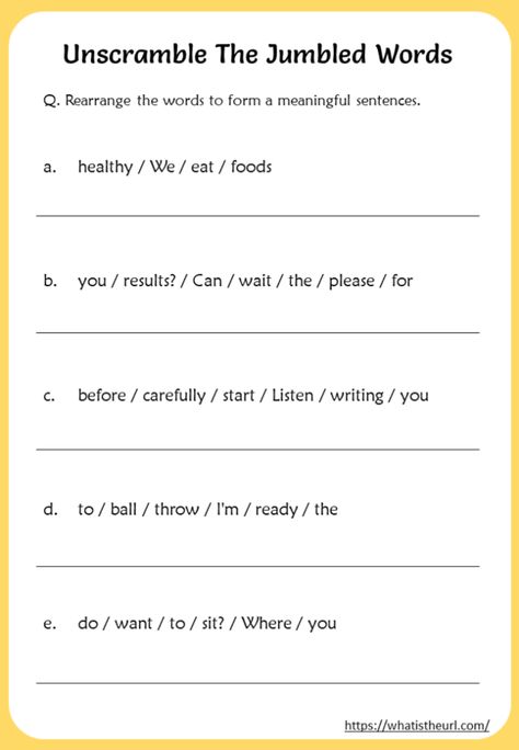 Unscramble The Jumbled Words Worksheets (Rearrange the jumbled words) - Your Home Teacher Jumble Sentences Grade 1, Jumbled Sentences Worksheet For Class 3, Sentences Worksheet For Class 3, Jumbled Sentences Worksheets Grade 2, Rearrange Sentences Worksheets, Unscramble Words Worksheets, Sentences Grade 1, Jumbled Sentences Worksheets, Jumbled Words Worksheets