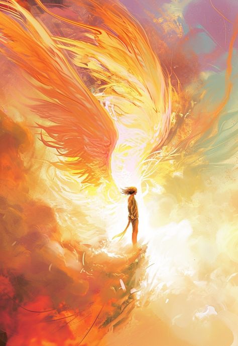 Fenix Painting, Phoenix Human Form, Phoenix Human, Phoenix Goddess, Phoenix Woman, Phoenix Aesthetic, Phoenix Painting, Phoenix Wings, Phoenix Art