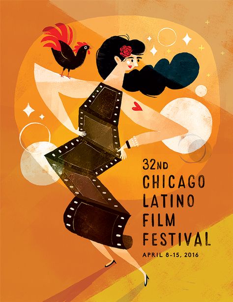 Chicago Latino Film Festival 2016 on Behance Festival Cinema, Film Festival Poster, Poster Competition, Latino Art, Event Poster Design, Festival Poster, Movie Posters Design, The Best Films, Festival Design