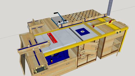 The Ultimate Wood Pride Workbench | 3D Warehouse Arbejdsplads Garage, Workbench Ideas, Garage Workbench Plans, Workbench Designs, Woodworking Garage, Workbench Plans Diy, Woodworking Shop Layout, Woodworking Bench Plans, Woodworking Shop Projects