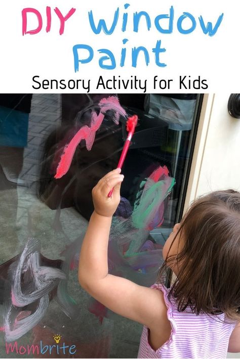 Window painting is so much fun for the kids. This DIY window paint has only 3 ingrediants and the washable paint makes it easy and FUN to clean up! #mombrite #sensoryplay #messyplay Washable Paint On Windows, Washable Window Paint Diy, Diy Window Paint Washable, Washable Window Paint, Diy Window Paint, Window Paint, Outdoor Learning Activities, Sensory Activity, Washable Paint