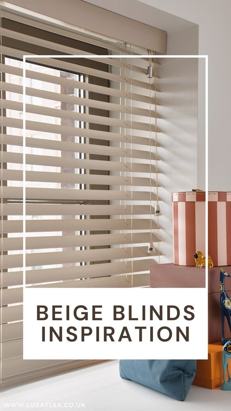 Never boring, the colour beige is timeless and sophisticated. Whether you choose a light cream or pale brown hue, this classic colour works effortlessly in any interior space. View a collection of made-to-measure blinds, shutters and awnings in classic beige tones.