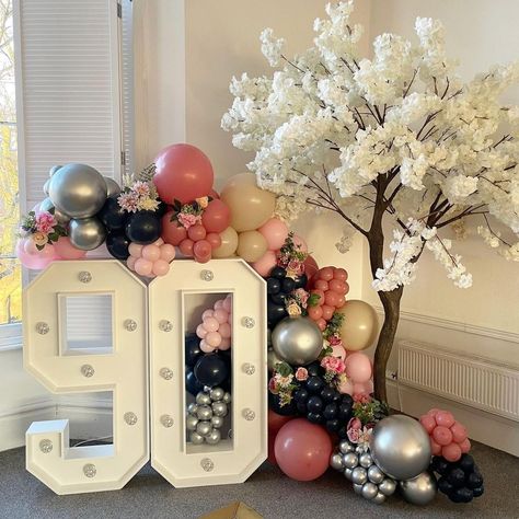 𝐆𝐑𝐀𝐍𝐃 𝐄𝐕𝐄𝐍𝐓𝐒 & 𝐃𝐄𝐂𝐎𝐑 on Instagram: “90TH birthday celebrations @liv_cricketclub 💖” 90th Birthday Party Decorations Diy, 90th Birthday Ideas For Grandma, 100 Birthday Party Ideas Decoration, 95th Birthday Party Ideas For Grandma, 90 Birthday Party Ideas Decoration, 90 Birthday Party, 90th Birthday Ideas, 90th Birthday Party Ideas, 90th Birthday Centerpiece