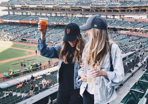 Ballpark Outfit, Baseball Jersey Outfit, Phillies Game, Bloc Party, Baseball Girls, Baseball Outfit, Bff Pictures, Baseball Game, Friend Goals