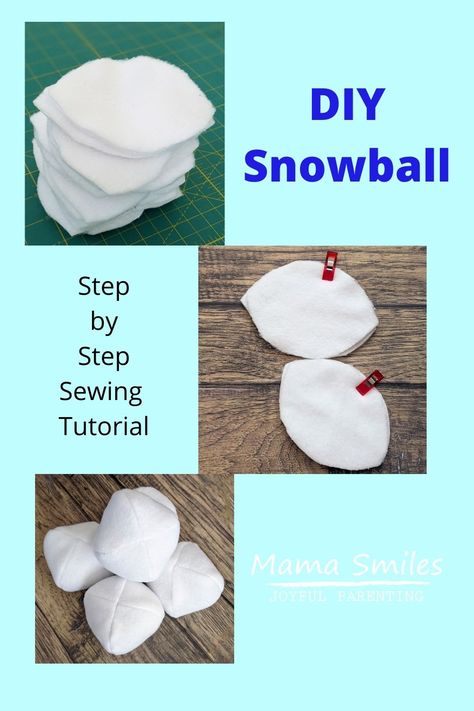 These DIY fleece snowballs make for fun indoor snowball fights. Post includes a free snowball sewing pattern and step by step tutorial. #tosew #sewingtutorial #sewingpattern #mamasmiles #handmadetoys How To Make Snowballs, Diy Indoor Snowballs, Diy Snowballs How To Make, Diy Snowballs, Snowballs Diy, Snowball Games, Fake Snowballs, Indoor Snowballs, Fleece Crafts