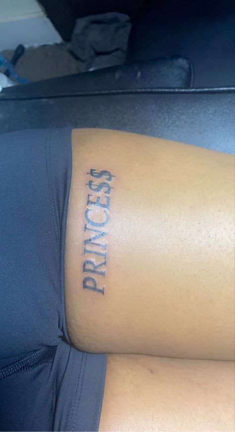 Prince$$ Realest Tattoo, Money Tattoos Women, First Tatoos Idea, Small Upper Arm Tattoos For Women, Under Cheek Tattoo, Boujee Tattoos For Women, Tato Grunge, Tat Placement, Baddie Tats