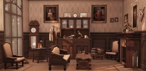 Dark Academia House, Dark Academia Living Room, Academia House, Dark Academia Room, Victorian Room, Academia Room, Ac New Leaf, Pharmacy Design, Animal Crossing Wild World