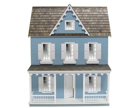 Victorian Vermont Farmhouse Jr Dollhouse, Vermont Farmhouse Jr, Vermont Farmhouse, Hobby Lobby Furniture, Real Good Toys, Raised Panel Shutters, Beachside Bungalow, Gingerbread Trim, Hobby Lobby Christmas