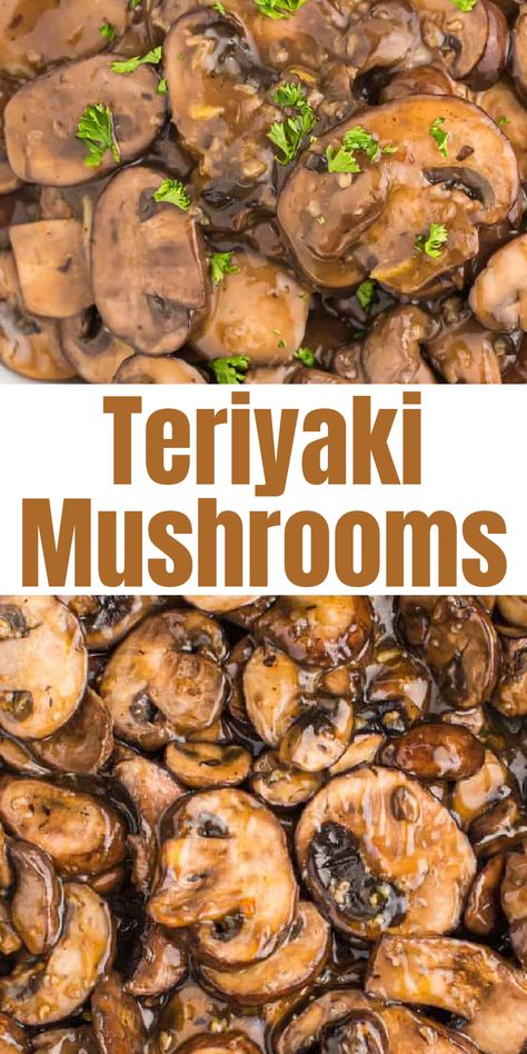 Healthy Mushroom Dinner, Vegan Mushroom Side Dishes, Chinese Mushroom Recipes, Teriyaki Mushrooms Recipes, Chinese Buffet Mushrooms, Teriyaki Mushrooms Sauteed, Portabella Mushroom Stir Fry Recipes, Stir Fry Mushroom Recipes, Hibachi Mushrooms