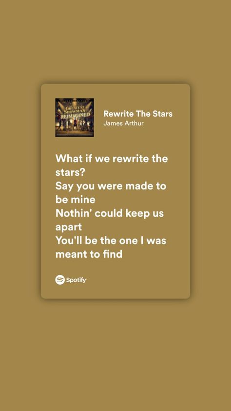 Rewrite The Stars Spotify, Rewrite The Stars Lyrics, Nostalgic Songs, Rewrite The Stars, Songs Quotes, Spotify Songs, Twisted Games, James Arthur, Fav Music