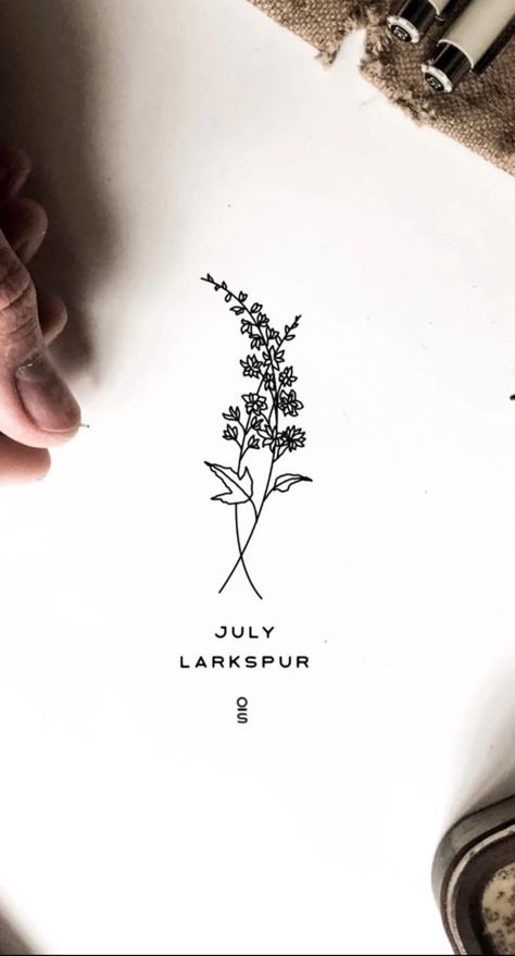 July Tattoos, July Tattoo Ideas, July Flower Tattoo, July Tattoo, July Flower, Spinal Tattoo, July Birth Flower, Childrens Poems, Born In July