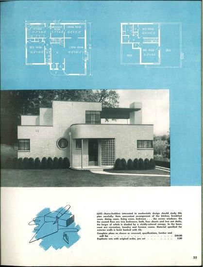 http://www.artdecoresource.com/2014/03/more-art-deco-and-art-moderne-house.html Art Deco House Plans, 2 Story Craftsman House Plans, Art Deco Houses, Art Deco House, Vintage Floor Plans, Art Deco Homes, Deco House, Vintage House Plans, Sims House Design