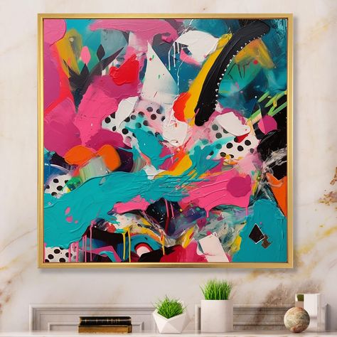 This beautiful "Pink Turquoise Abstract Enigma II" Framed Canvas Art is printed using the highest quality fade resistant ink on canvas. Every one of our Abstract Wall art is printed on premium quality cotton canvas. Colorful Rooms, Floral Wall Art Canvases, Vibrant Wall Art, Artwork For Living Room, Floral Wall Decor, Fashion Wall Art, Floral Prints Art, Flower Wall Decor, Pink Turquoise