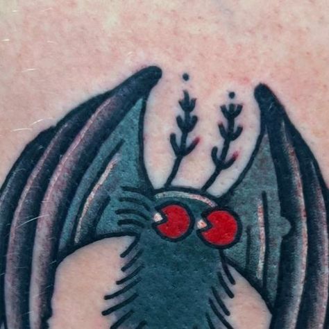 Cute Cryptid Tattoo, Moth Man Tattoo, Moths Tattoo, Cryptid Tattoo, Mothman Tattoo, Moth Man, Forest Tattoo, Flash Ideas, Man Tattoo