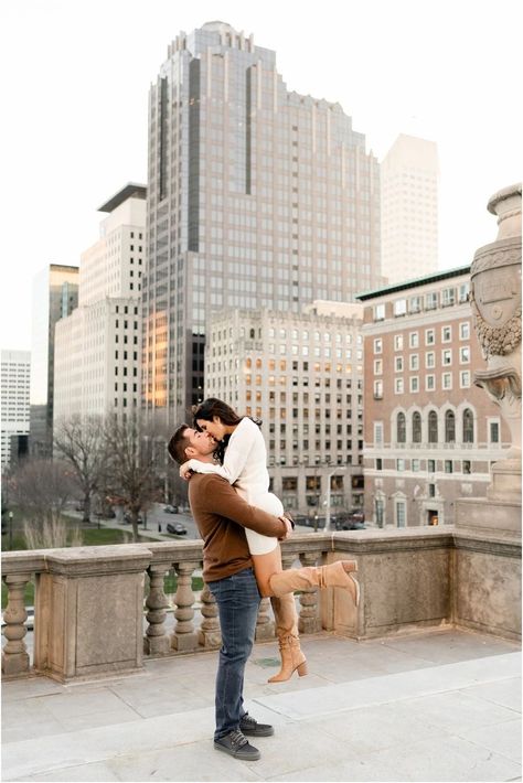 Indianapolis Winter Engagement Session, engagement pictures, Indianapolis Engagement Photo ideas Engagement Pics Downtown, Downtown Indianapolis Photoshoot, Downtown Detroit Engagement Photos, Romantic Engagement Pictures, Indianapolis Engagement Photos, Indianapolis Photo Locations, Downtown Engagement Session, Downtown Indianapolis Engagement Photos, Engagement Photography Poses