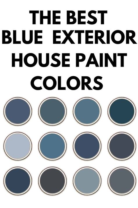 Navy House Paint Exterior, Indigo Blue Exterior House Colors, Dark Blue Exterior House Colors Paint, Blue Gray Outdoor House Paint, Blue Note Benjamin Moore Exterior House, Navy Painted Brick House Exterior, Blue House Ideas Exterior, Blue Stone House Exterior, Muted Blue Exterior Paint