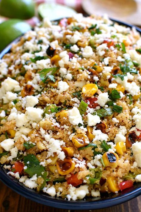 Quinoa Side, Composting Tips, Pantry Mixes, Quinoa Side Dish, Corn Quinoa, Rice Salads, Mexican Street Corn Recipe, Street Corn Recipe, Entertaining Outdoors