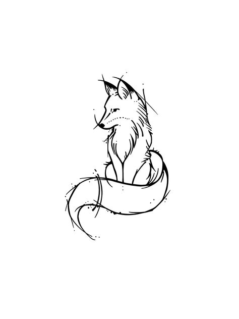 Minimalist Fox Tattoo, Little Fox Tattoo, Fox Line Art, Science Tattoos, Fox Tattoo Design, Fox Tattoo, Music Tattoos, Simplistic Tattoos, Creative Tattoos