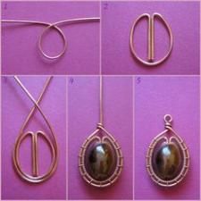 tutorials Ideas, Craft Ideas on tutorials Wire Jewelery, Wire Jewelry Tutorial, Wire Jewelry Designs, Wire Wrapping Stones, Diy Wire Jewelry, Wire Work Jewelry, Handmade Wire Jewelry, Jewelry Making Tutorials, Diy Crafts Jewelry