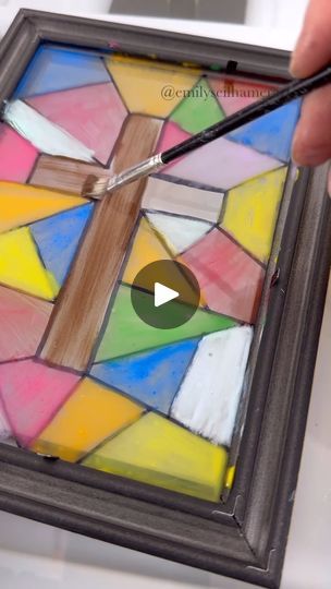 Easy stained glass craft! 🎨#stainedglass #easycrafts #springcrafts #easterdiy #eastercrafts | Emily Seilhamer Art | Emily Seilhamer Art · Original audio Vbs 2024 Craft Ideas, Crafts For Bible School, Christian Crafts For Kids Easy, Stained Glass Craft, Dollar Tree Frames, Kids Christmas Crafts Easy, Sister Crafts, School Art Activities, Godly Play