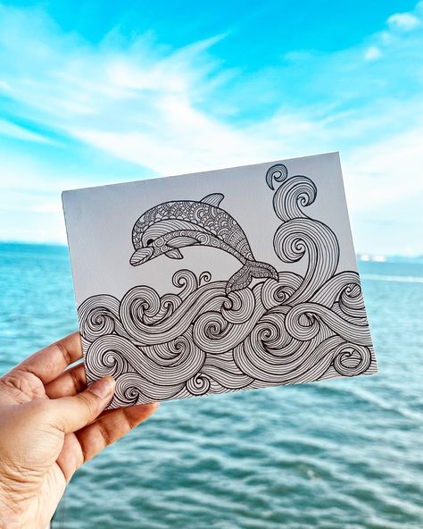 A quick doodle for our recent vacation 🥰 in @royalcaribbeanasia . A long overdue trip and one thing to check off from my list of experiences. Had a great time with family and now back to the grind and hopefully more art 🤍 Wishing you all a great week ahead. #seamandala #royalcaribbeancruise #dolphin #dolphinmandala Back To The Grind, Time With Family, The Grind, Royal Caribbean Cruise, Great Week, Mandala Art, Then And Now, Dolphins, And Now