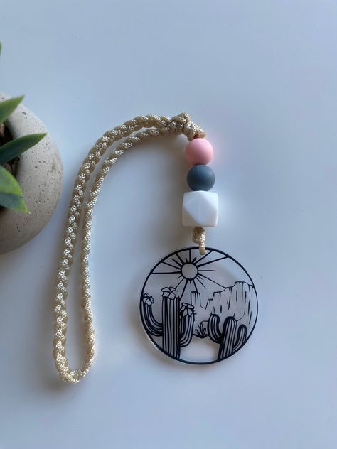 https://inspiredrevivalca.etsy.com/listing/1553877131 Car Rear View Mirror Decor, Acrylic Rounds, Cricket Designs, Car Charms Rear View Mirror, Rear View Mirror Hanger, Charm Ideas, Mirror Car Accessories, Mirror Pendant, 3d Ideas