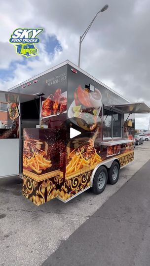 Food Truck Ideas, Food Truck Trailer, Custom Food Trucks, Food Truck Design, Food Trailer, 10k Views, Used Trucks, Truck Design, Food Trucks