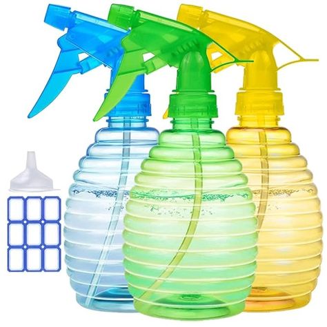 Amazon.com: FANSTINOW Spray Bottles - 3 Pack - Mist/Stream, Premium 16 Oz Empty Spray Bottles for Cleaning Solutions, Leak Proof, BPA Free, Spray Bottle for Plants, Pet, Vinegar, BBQ, Rubbing Alcohol : Industrial & Scientific Hair Spray Bottle, Plants In Bottles, Plastic Spray Bottle, Bottle Garden, Cleaning Spray, Travel Bottles, Spray Can, Water Flowers, Rubbing Alcohol