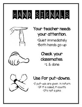 Capturing Kids Hearts Hand Signals Poster by Just Peachy in Fifth | Teachers Pay Teachers Attention Calls For Teachers, Capturing Kids Hearts Launch Ideas, Attention Signals For Teachers, Capturing Kids Hearts Classroom, Social Contract Capturing Kids Hearts, Capturing Kids Hearts Bulletin Board, Student Behavior Contract Elementary, Student Behavior Contract, Capturing Kids Hearts