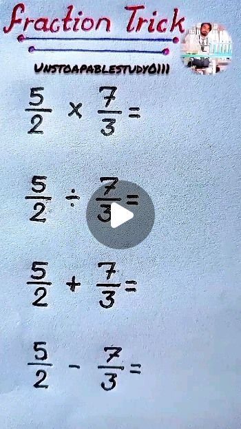 Fractional Numbers, Trick Math, Mental Math Tricks, Study Math, Maths Tricks, Easy Math Activities, Math Made Easy, Teaching Math Strategies, Cool Math Tricks