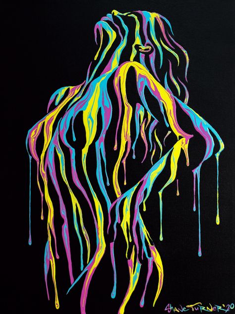 Drip Art, Fat Flush, Neon Painting, Drip Painting, Neon Art, Acrylic Painting On Canvas, Painting Art Projects, Diy Art Painting, Diy Canvas Art