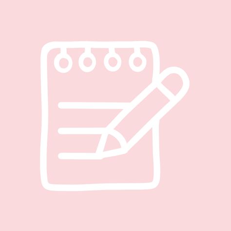 Cute Note Icon, Pink Notepad, Pastel Pink Icons:), College Apps, App Store Icon, Pink Icons, Cute App, App Covers, App Logo