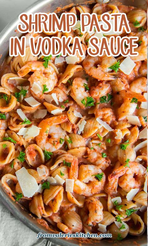 Shrimp Vodka Pasta Recipes, Vodka Pasta With Shrimp, Shrimp With Vodka Sauce, Shrimp Vodka Sauce Pasta, Vodka Shrimp Pasta, Scampi Sauce Recipe Easy, Shrimp Pasta Sauce, Vodka Penne Pasta, Shrimp Scampi Sauce