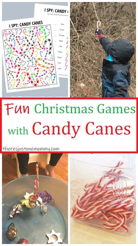 Candy Cane Games for Kids Candy Cane Games, Kids Christmas Party Activities, Candy Cane Fishing, Candy Cane Game, Candy Cane Cards, Christmas Party Activities, Mini Candy Canes, Reindeer Games, Christmas Games For Kids