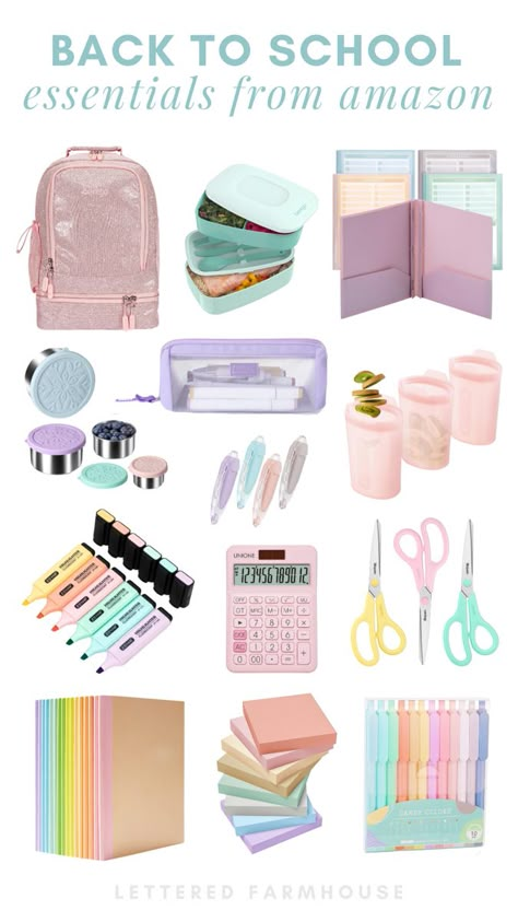 Back To School 6th Grade Supplies, Trending School Supplies, School Supplies 6th Grade Girl, 6th Grade Must Haves, Preppy School Supplies Amazon, Back To School Asthetics Supplies, Back To School 2024 Trends, Middle School Needs, 12 Grade School Supplies