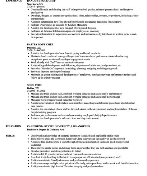 Sous Chef Resume Samples Velvet Jobs Sous Chef Job Description Template Chef Job Description, Chef Job, Chef Resume, Chef Jobs, Job Description Template, Sous Chef, Food Displays, Hiring Process, Improve Productivity