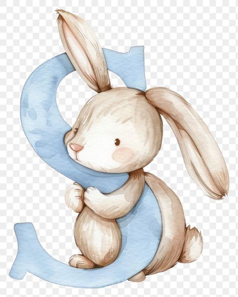 Cute Rabbit Drawing, Watercolor Rabbit, Baby Room Pictures, Baby Boy Invitations, Alphabet Drawing, Rabbit Png, Sketch Free, Baby Month Stickers, Bunny Watercolor