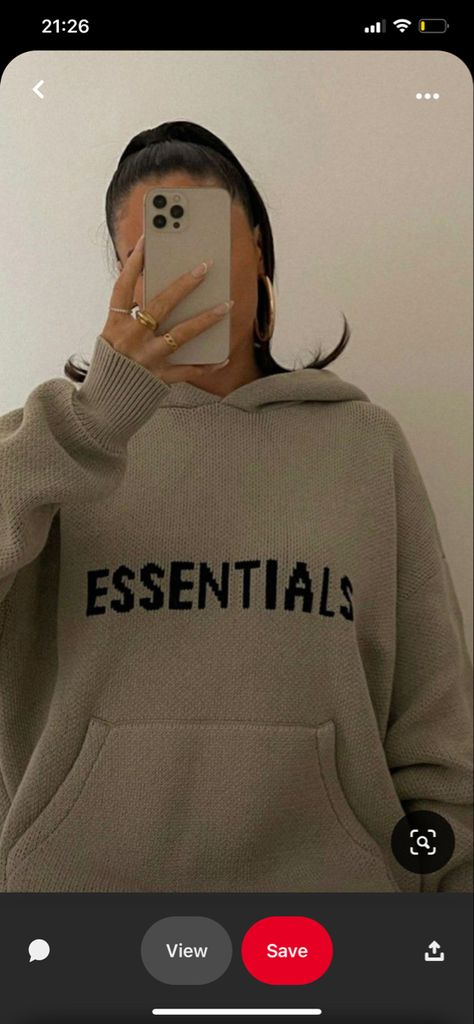 Essentials Hoodie Knit, Essential Knit Hoodie, Essentials Knit Hoodie Outfit, Essentials Knit Hoodie, Essentials Sweater, Hoodie Outfit, Knit Hoodie, Outfit Goals, Christmas List