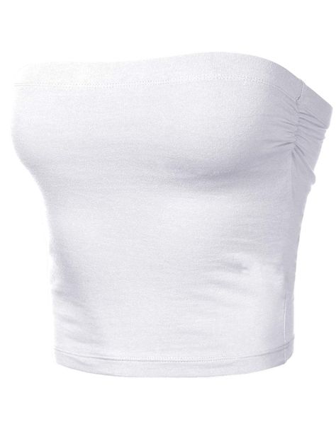 White Strapless Top, Casual White Cropped Tube Top, White Strapless Y2k Tube Top, White Tube Top With Built-in Bra And Spaghetti Straps, White Cropped Cotton Tube Top, White Strapless Crop Top, White Fitted Tube Top With Built-in Bra, White Knitwear, White Tube Top