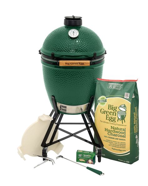 Big Green Egg Large EGG Collection with Nest - Ace Hardware Gfdf Recipes, Egg Smoker, Easy Bread Machine Recipes, Green Egg Grill, The Big Green Egg, Outdoor Cooker, Lump Charcoal, Egg Packaging, Egg Nest