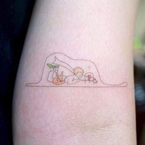 Little Prince Tattoo, Prince Tattoos, Mini Tattoo, Geniale Tattoos, Fox Tattoo, The Little Prince, Little Tattoos, Simplistic Tattoos, Small Tattoo