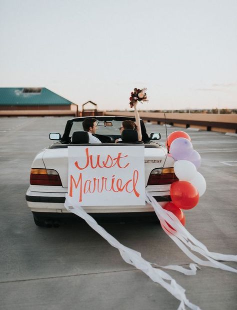 How to Have a Child Free Wedding Without Being Selfish Wedding Exit Ideas, Wedding Getaway Car, Wedding Getaway, Just Married Car, Wedding Car Decorations, Cars Decorations, Cars Birthday Party Disney, Wedding Exit, Wedding Exits